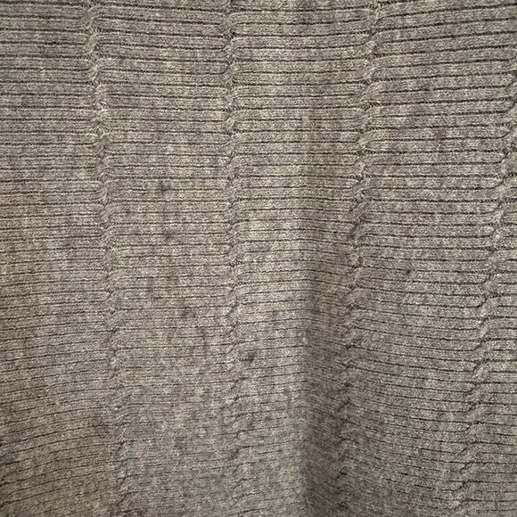 Women's Ribbed Gray Sweater - Picture 3 of 4